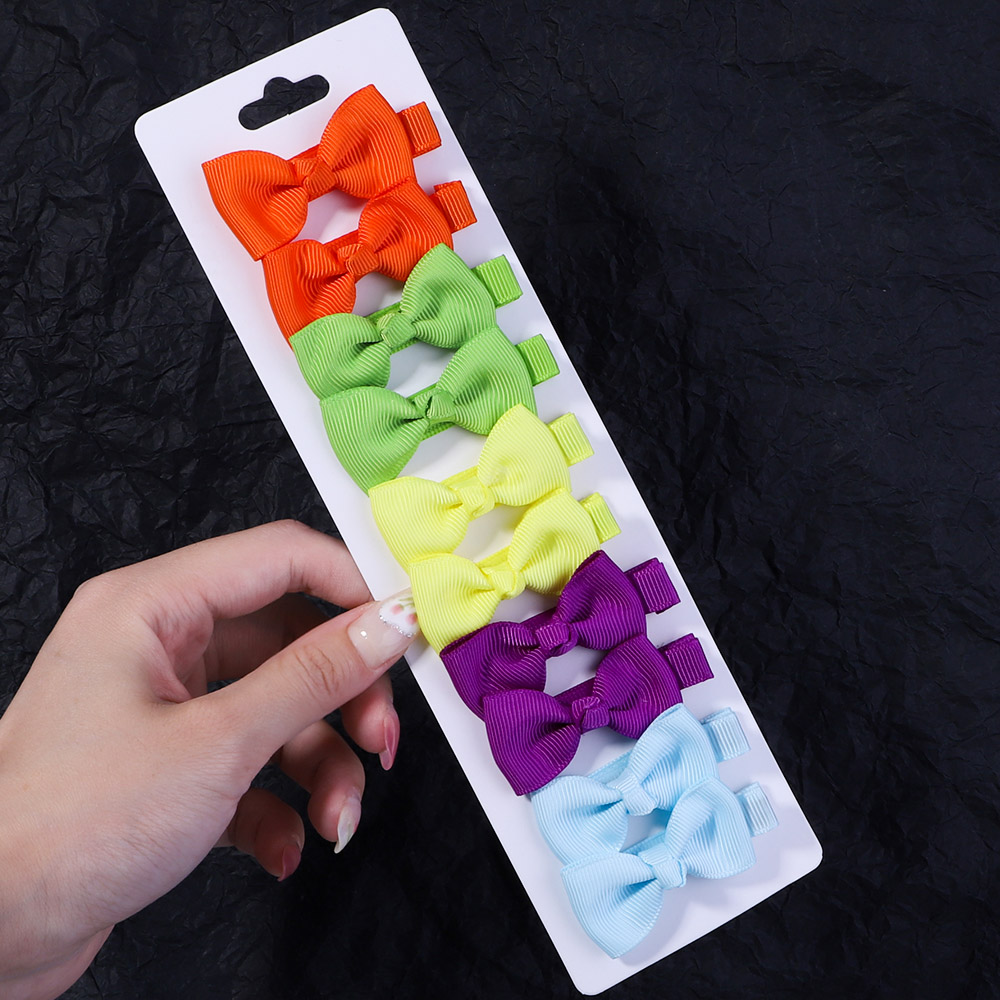 10 unids/set 2 ''lazos coloridos degradados pinzas para el cabello para niñas cinta hecha a mano horquillas con lazo pasadores accesorios para el cabello para niños: Rosa