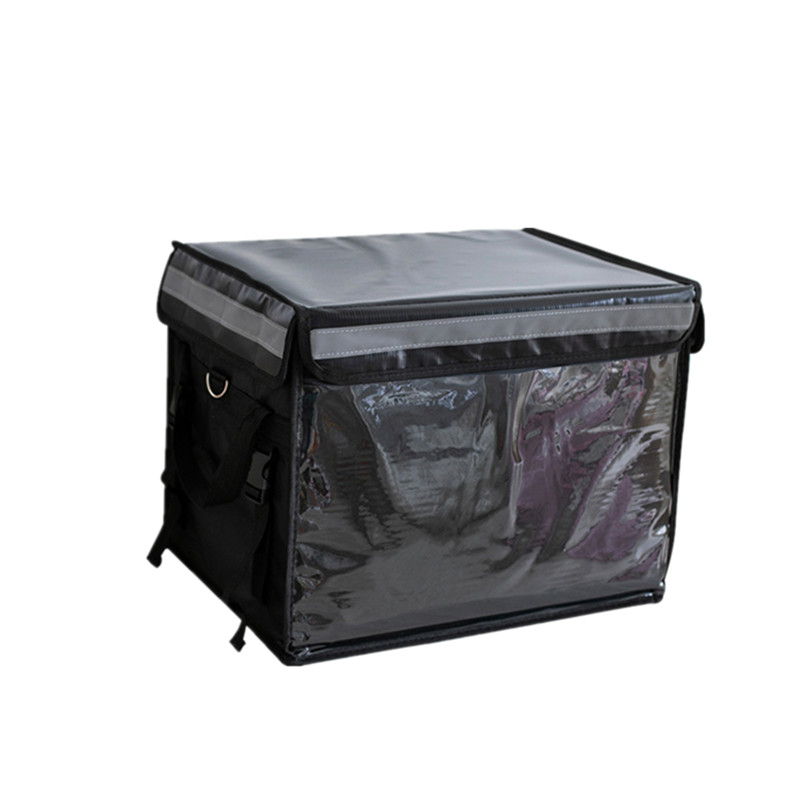 Large Waterproof Picnic Cooler Bag Outdoor Insulated Thermal Food Drink Box Travel Thicken Camping Refrigerator Bags: 48L-Black