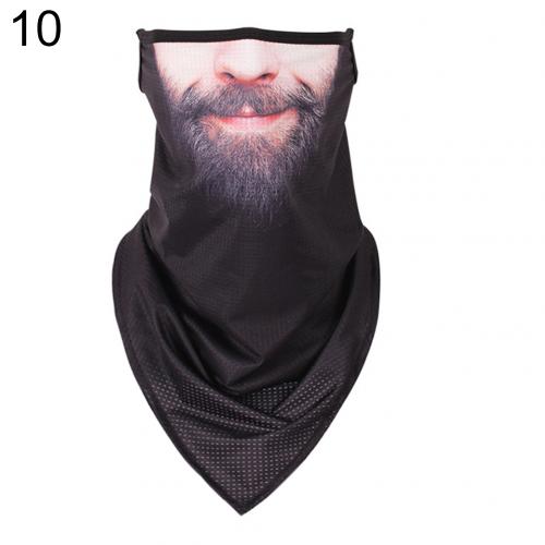 Spandex Flame Teeth Print Breathable Dust Proof Anti UV Face Cover Bandana Neck Gaiter: 10