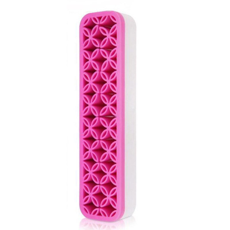 Pincel de maquillaje de silicona, organizador de herramientas de belleza, almacenamiento de cosméticos, costura y acolchado, sensación de almacenamiento y tienda: Pink