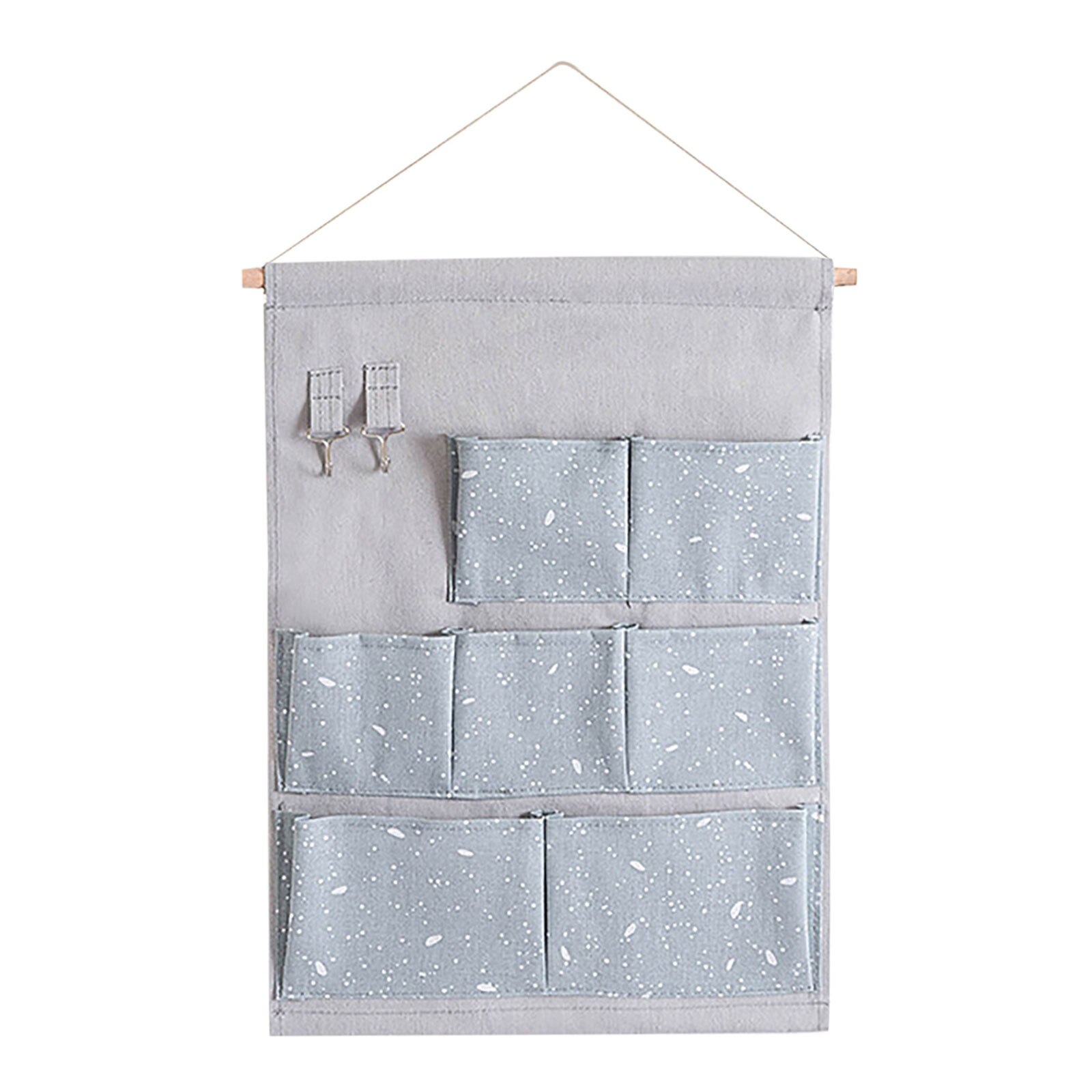 Organizador colgante de tela con bolsillos, Bolsa de almacenamiento de artículos diversos de montaje en pared, impermeable, tela para el hogar, organizador de armario, 25 #: D