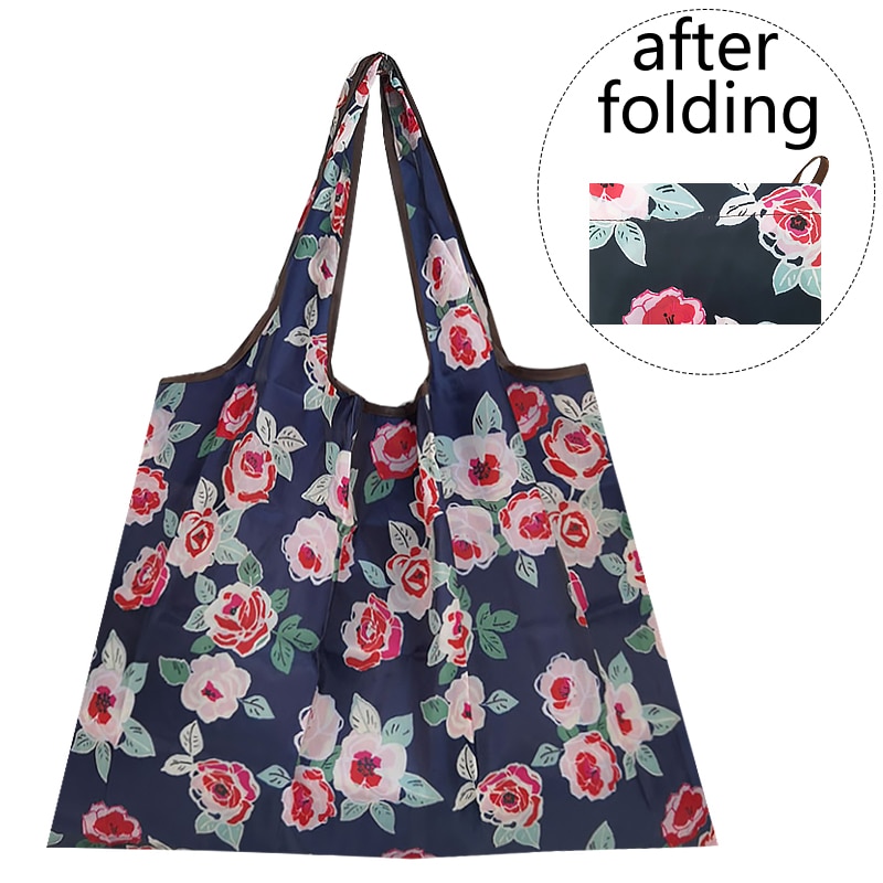Große Größe Mehrweg Faltbare Einkaufstasche Tote Tasche Eco Tasche T-shirt Tasche Wasserdichte Ladenbesitzer Taschen Handtaschen