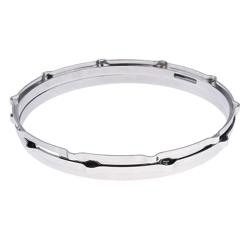 1 Pair Aluminum Alloy Snare Drum Hoop Ring Rim for 14'' Snare Drum Percussion Instrument