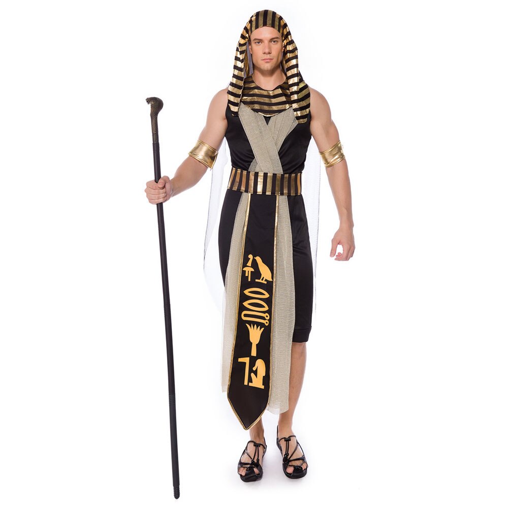 Umorden fantasia vuxen egypten egyptisk kung farao kostymer cosplay för män halloween purim mardi gras fancy dress