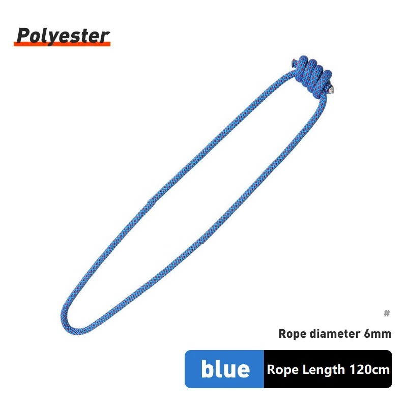 Cuerda Prusik de 6mm para exteriores, accesorio de 120cm de longitud, cuerda duradera resistente al calor, poliéster, nailon, Kevlar, cuerda de escalada en roca: Verde claro