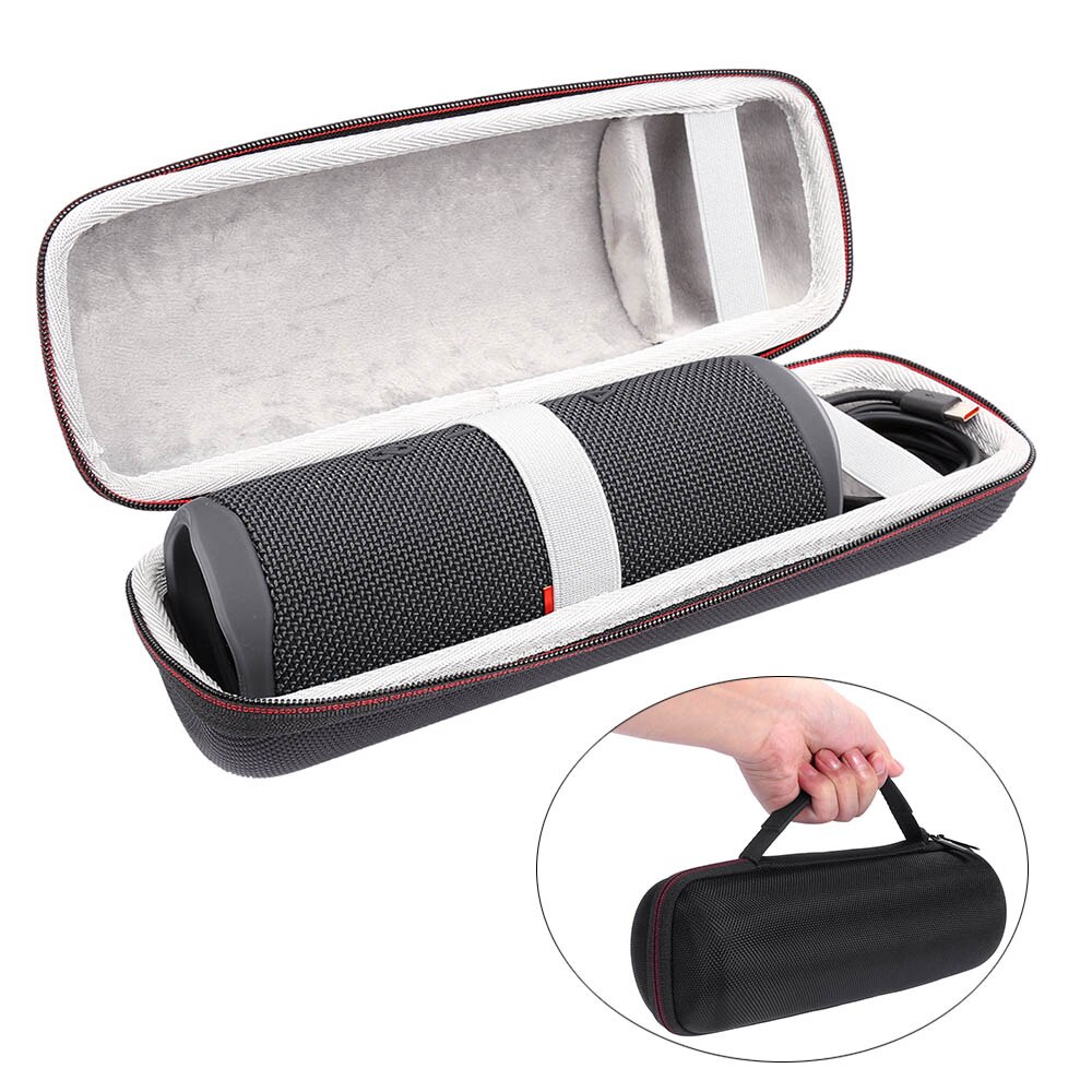 Travel Portable Protective Carrying Case Hard Shell Storage Bag Pouch Cover with Carabiner for JBL Flip 5 Flip5 Speaker: Double gray