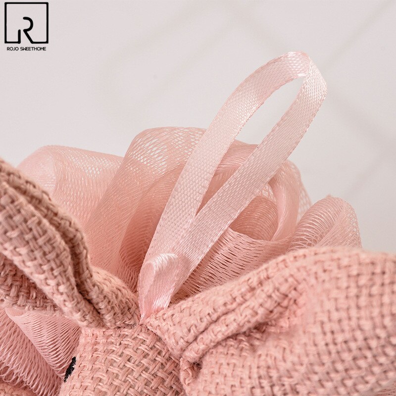 Cute Rabbit Bath Sponge Mesh Body Cleaning Shower Wash Brush Flower Exfoliating Massage Scrubber Ball Bubble Bathroom Supplies