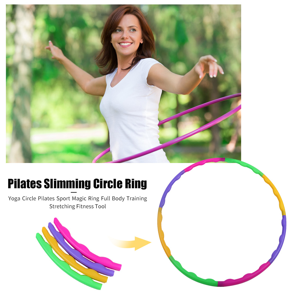 8 Tubes Yoga Waist Exercise Slimming Sport Hoops Exercise Circle Plastic Massage Deconstructable Gymnastics Hoop