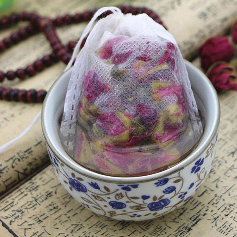 100Pcs/set 5.5x7CM disposable non-woven tea bags filter tea Draw teabag bags