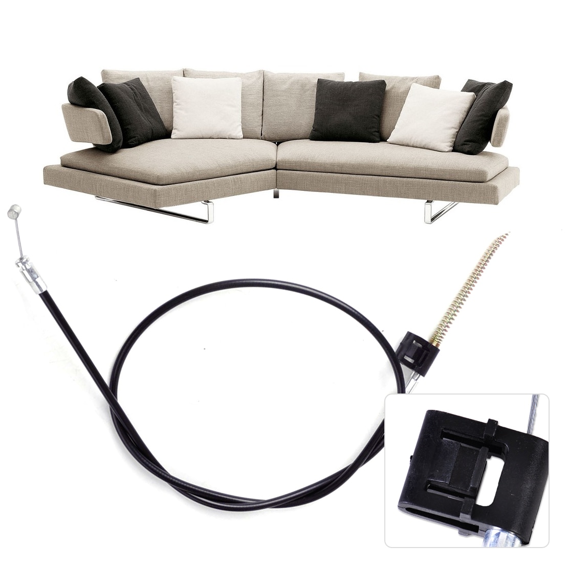 Metal Recliner Chair Sofa Handle Cable Couch Release Lever Replacement Cable