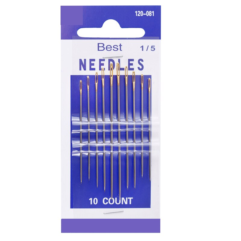 1Set Big Eye Sewing Needles Stainless Steel Needle Craft Hand Stitch Tool for for Leather Bag Sewing: P