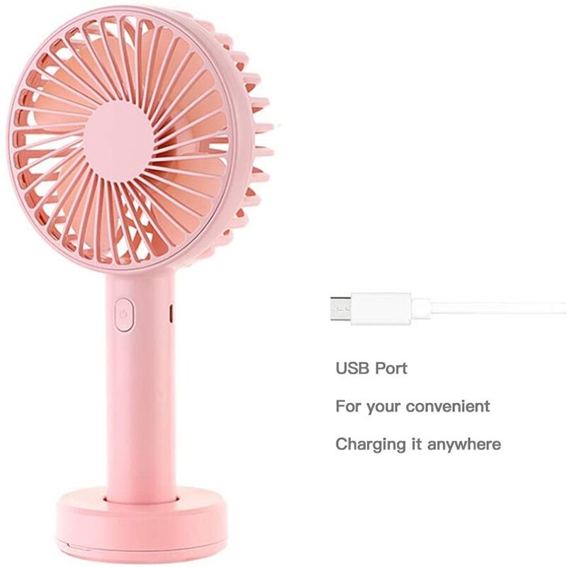 Portable Handheld Fan, Personal Small Mini Cooling USB Fan with Rechargeable Battery Operated for Desktop Home Outdoor Travel (P