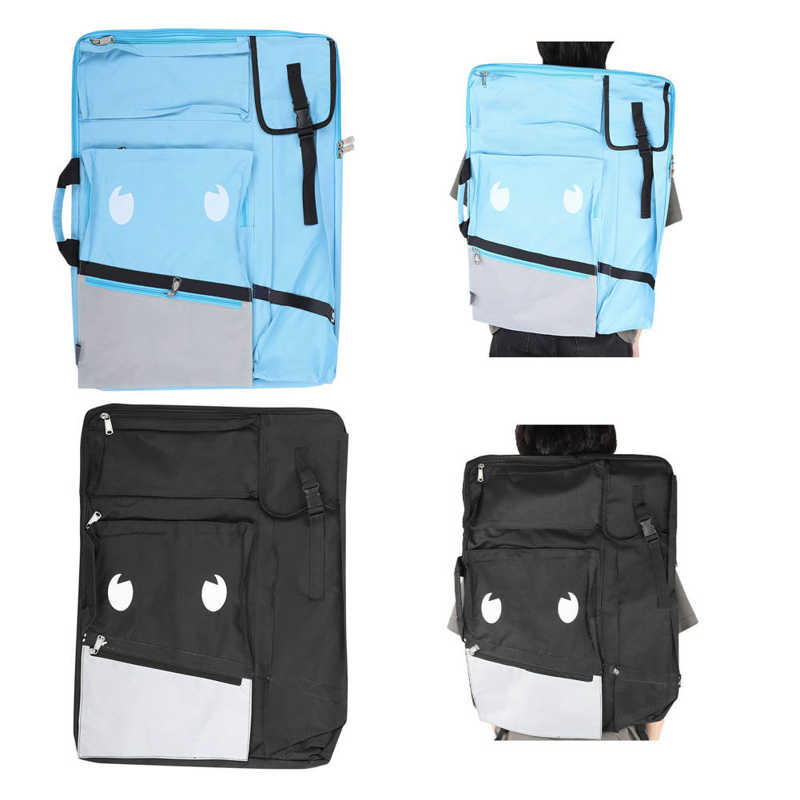 Artist Backpack Drawing Board Water-Resistant Sketchpad Multi-Function Art Storage Supplies 4K Sketchpad Bag Case
