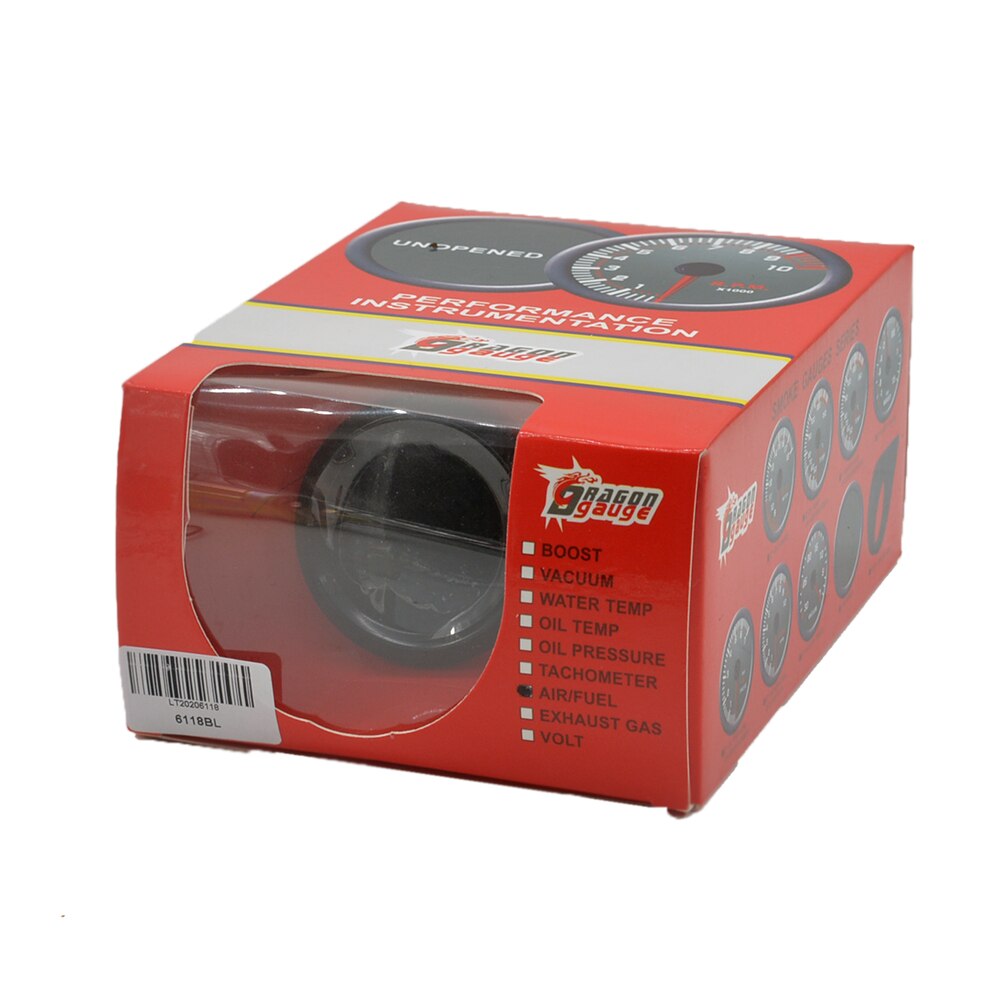 Dragon 2" 52mm Auto Car Electronic Digital LED Engine Air Fuel Ratio Gauge For Narrow Band Oxygen O2 Sensor Meter