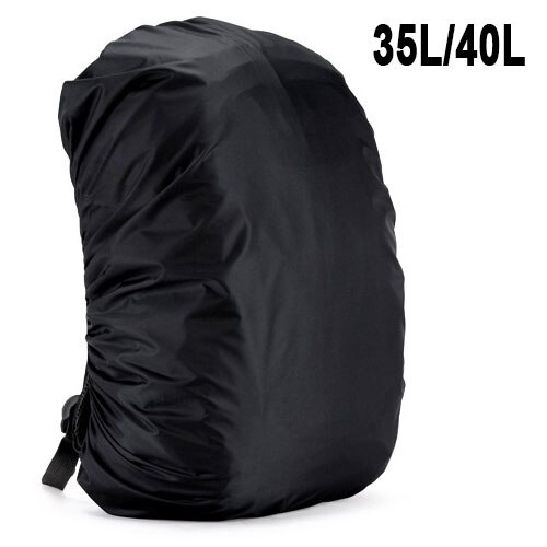 Mochila con cubierta para lluvia de 35L, 100L, 120L, bolsa impermeable para polvo, senderismo, Camping, bolsas militares grandes 90L 95L 110L, cubierta para lluvia xa41a: Color negro
