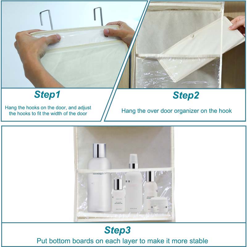 Organizadores colgantes plegables de 4 capas para puertas, hogar, dormitorio, ahorro de espacio, organizador de armario multifuncional, bolsa para zapatos y herramientas