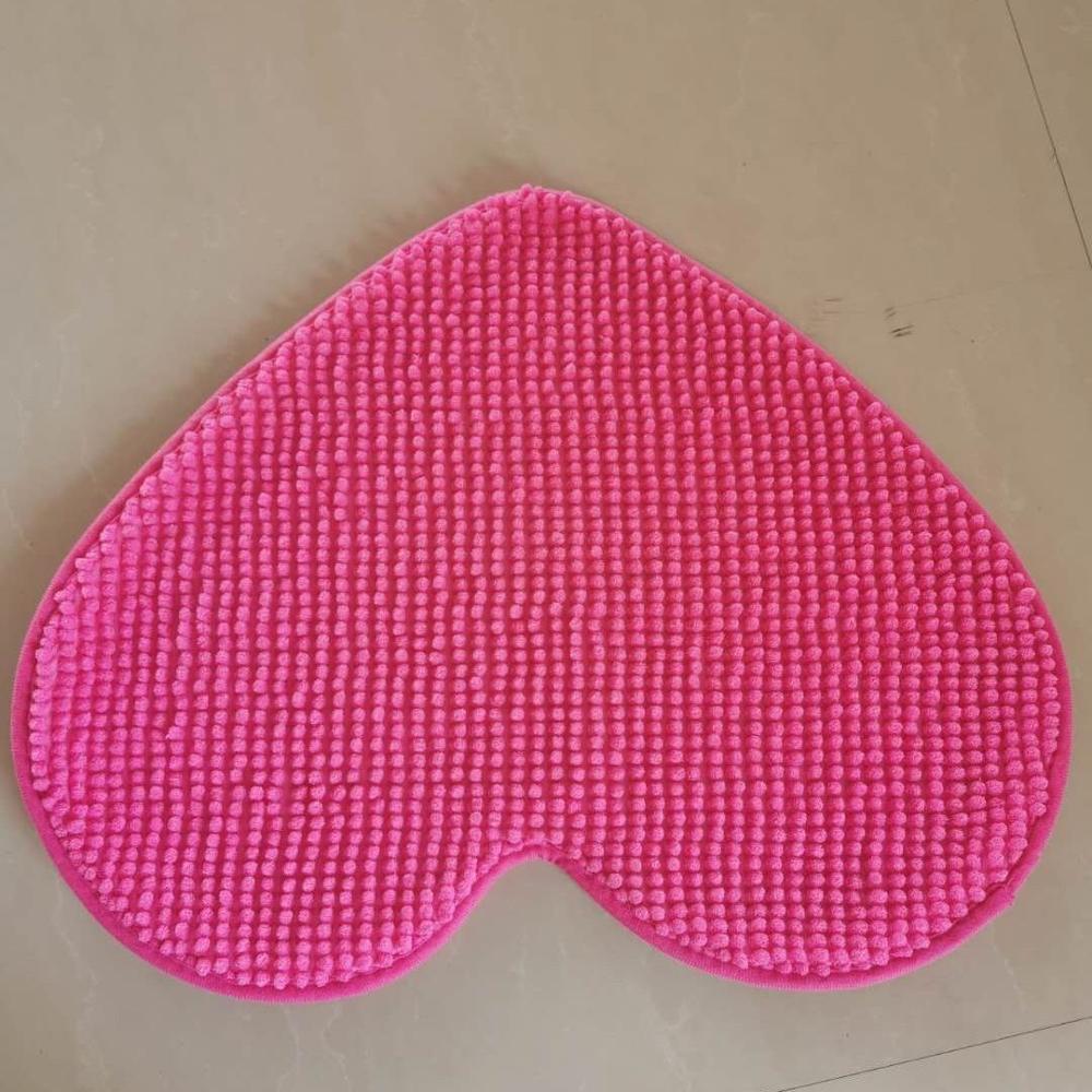 Gulvteppe til stue soveromsteppe 1 stk hjemmeinnredning fluffy 48*58cm kjærlighet hjerte form sklisikker alfombra bade antiskli matte