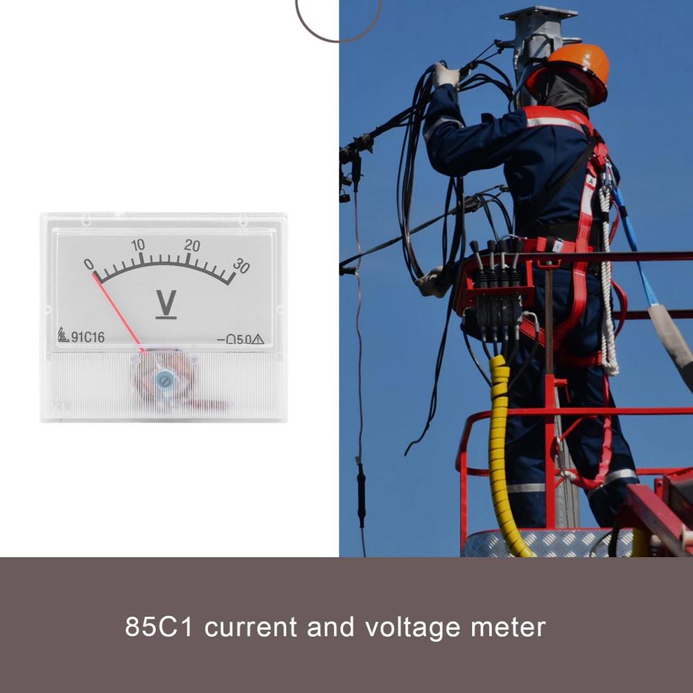 30v 85C1 Current And Voltage Meter Pointer Voltage Measuring Instrument Analog Volt Meter Voltage Panel