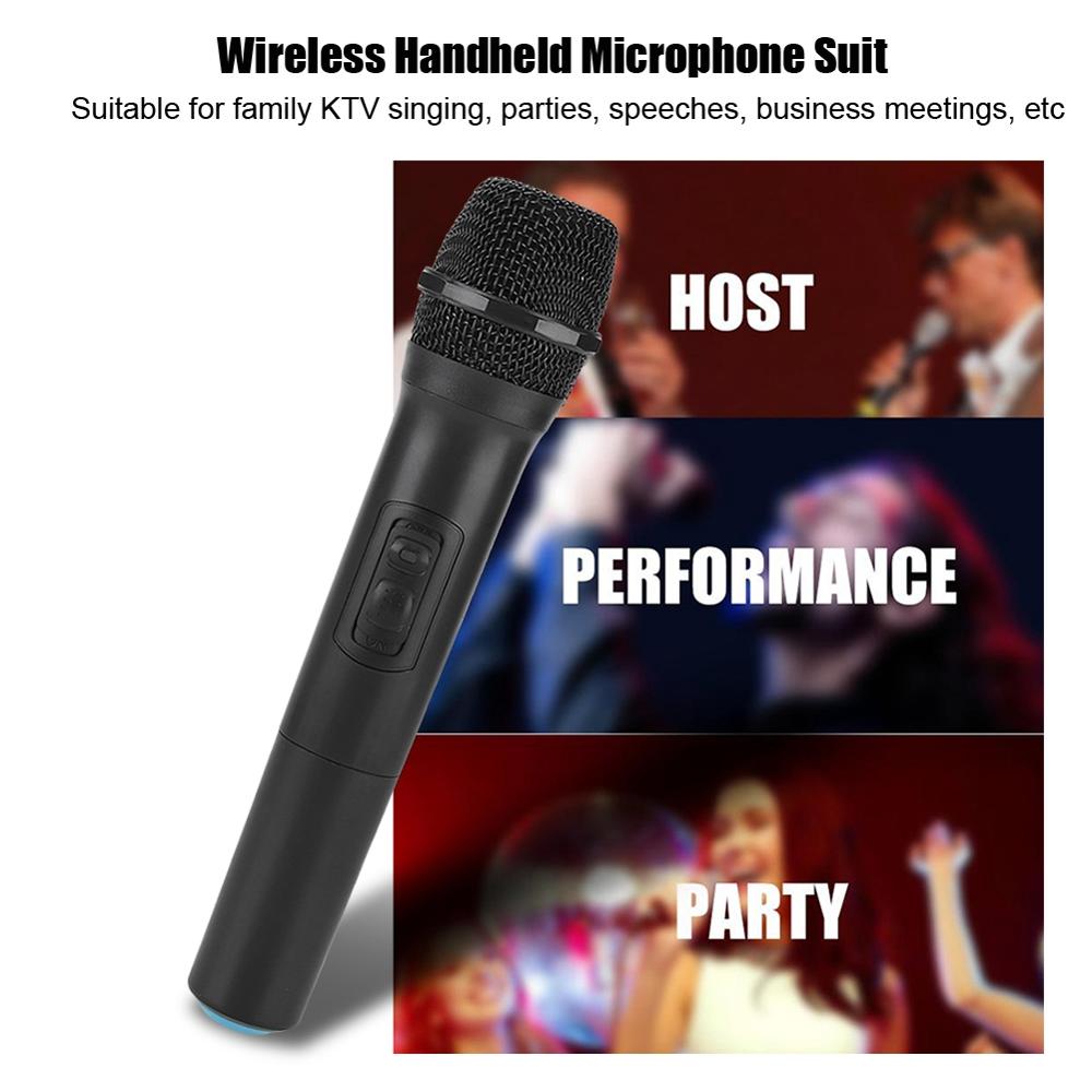 Universal VHF Wireless Handheld Microphone with Receiver/Antenna for Karaoke/Business Meeting Family KTV Portable Microphones