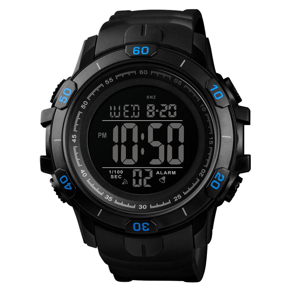 Skmei digitaal horloge voor heren led sport polshorloges waterdicht lichtgevende wekker aftelhorloge herenhorloges montres homme: Blauw