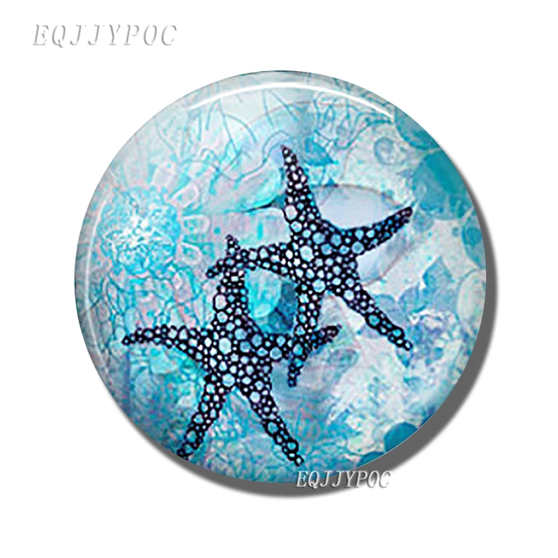 Mergulho 30mm geladeira ímã oceano subaquático criatura foto de vidro cabochão geladeira magnética adesivos nota decoração da sua casa: ROXO
