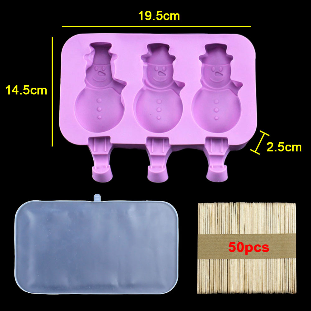 Moldes de silicona para helado DIY, molde para paletas de mano casero, molde para palitos de queso, bandeja de hielo con tapa: Azul