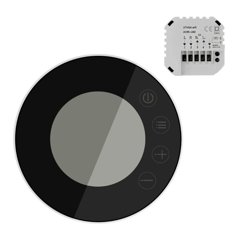 Gaskedel intelligent lcd berøringsskærm wifi opvarmning termostat app kontrol  r9jc: Bk-ga