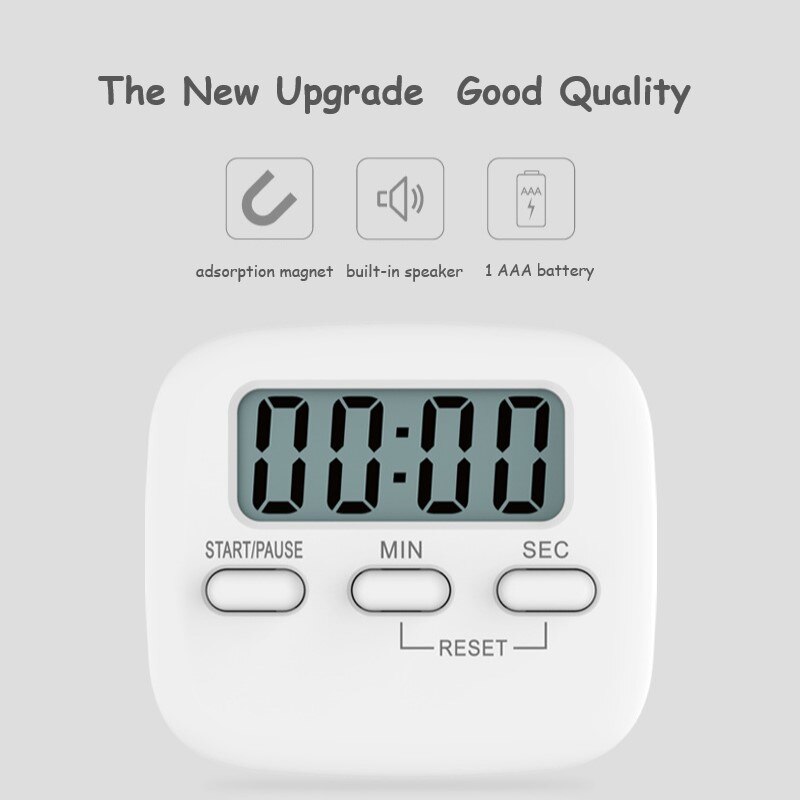 LCD Digital Screen Timer Kitchen Timer Countdown Alarm Clock Reminder Counter Clock Home Multifunctional Tools