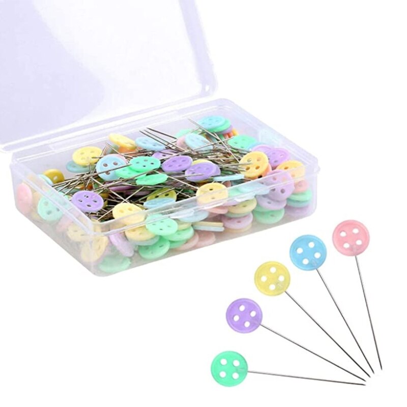 100 Pieces Long Straight Pins Sewing Pins with Clear Plastic Box Dressmaking Sewing Accessories for DIY Jewelry Decor 2022