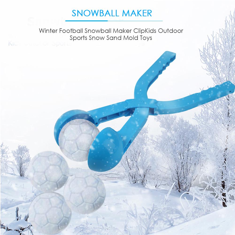 1PC Winter Snow Ball Maker Snowman Plastic Snowball Clip Outdoor Snow Making Sand Mold Tool for Snowball Fight Color Random