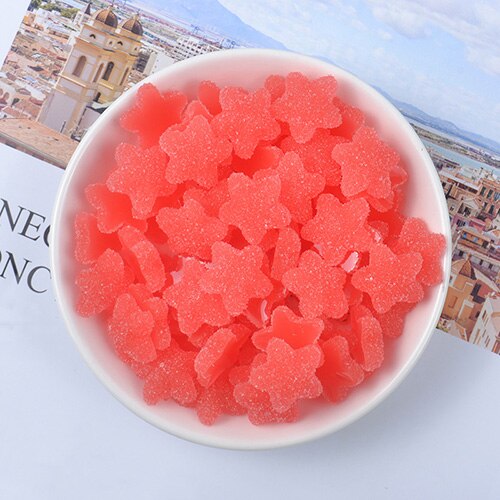 Happy Monkey Slime Supplies DIY Resin Star Candy Slices Slime Charms Addition for Fluffy Clear Crystal Slime Clay In Stock: Red 20pcs