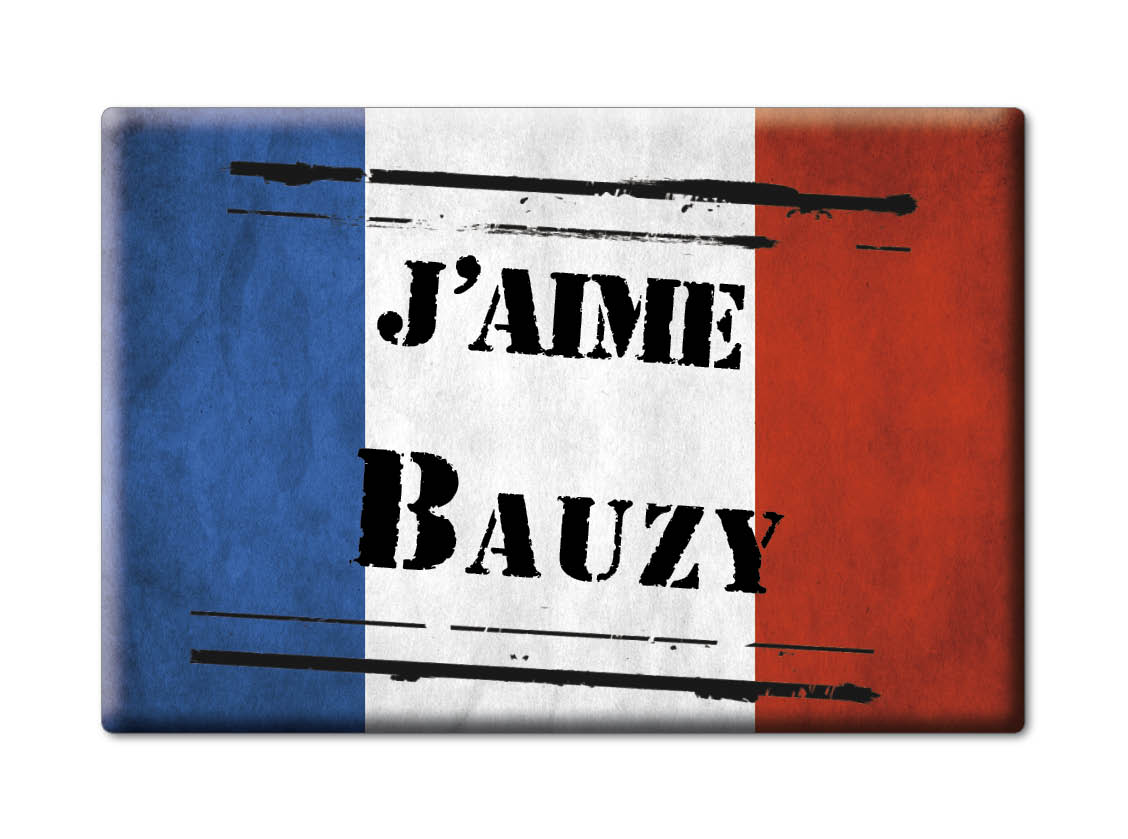 BAUZY aimant lodestone BRETAGNE (41) France frigo aimant SOUVENIR j'aime: VETERAN