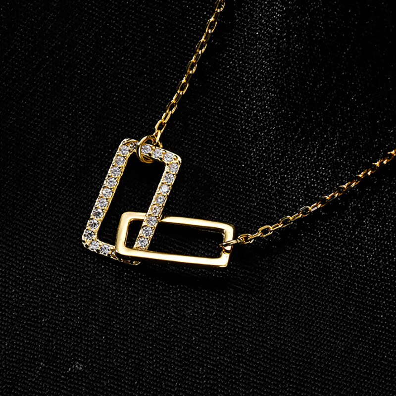 Classic Geometrische Rechthoekige Gesp Korte Ketting Voor Vrouw Koreaanse Mode-sieraden Party Meisje Sexy Choker Ketting: Goud-kleur