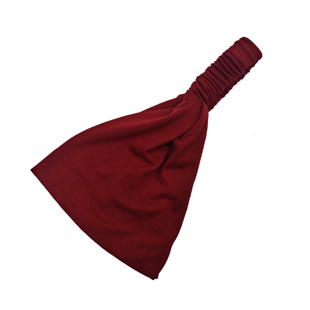 Bandeau Sport Vrouwen Effen Kleur Absorberen Zweet Hoofdband Elastische Hoofd Wrap Haarband Bandana Vrouwelijke Sport Hoofdband Voor Haar Tie