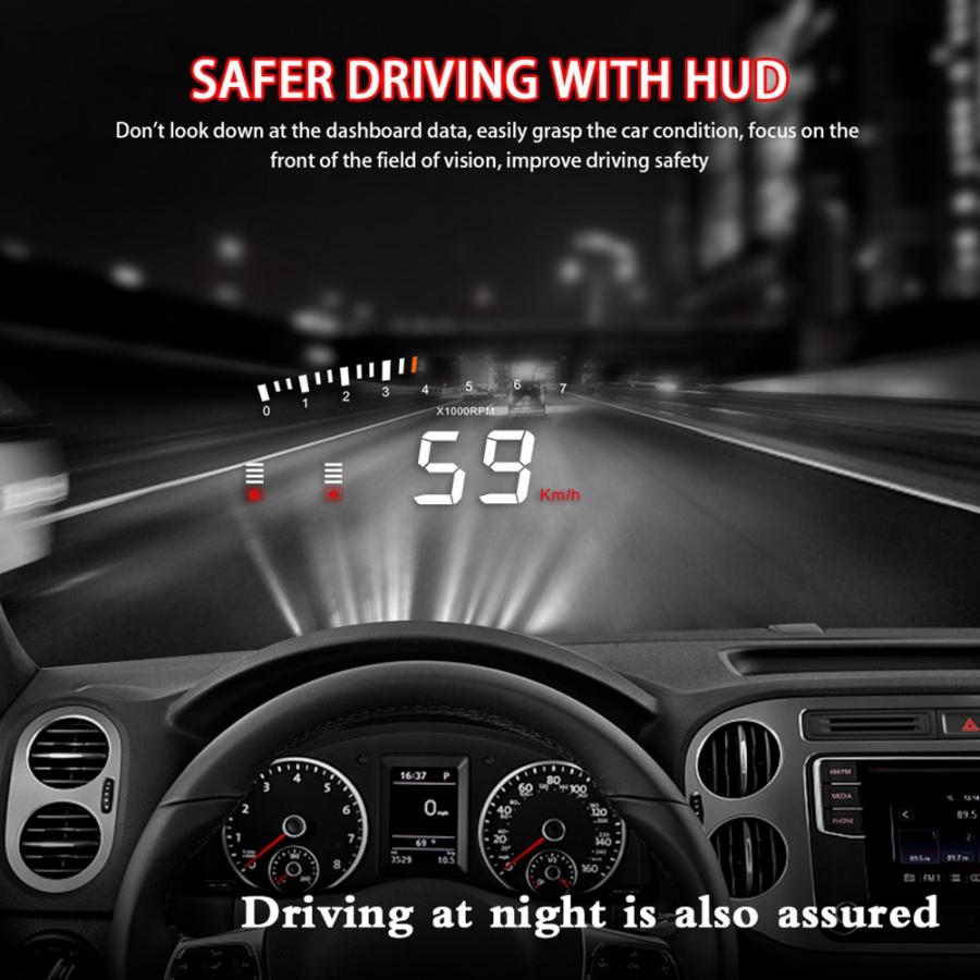X5 HUD 3.5 inches Universal Car HUD Head Up Display ODB2 system with Alarm Warning Car accessories