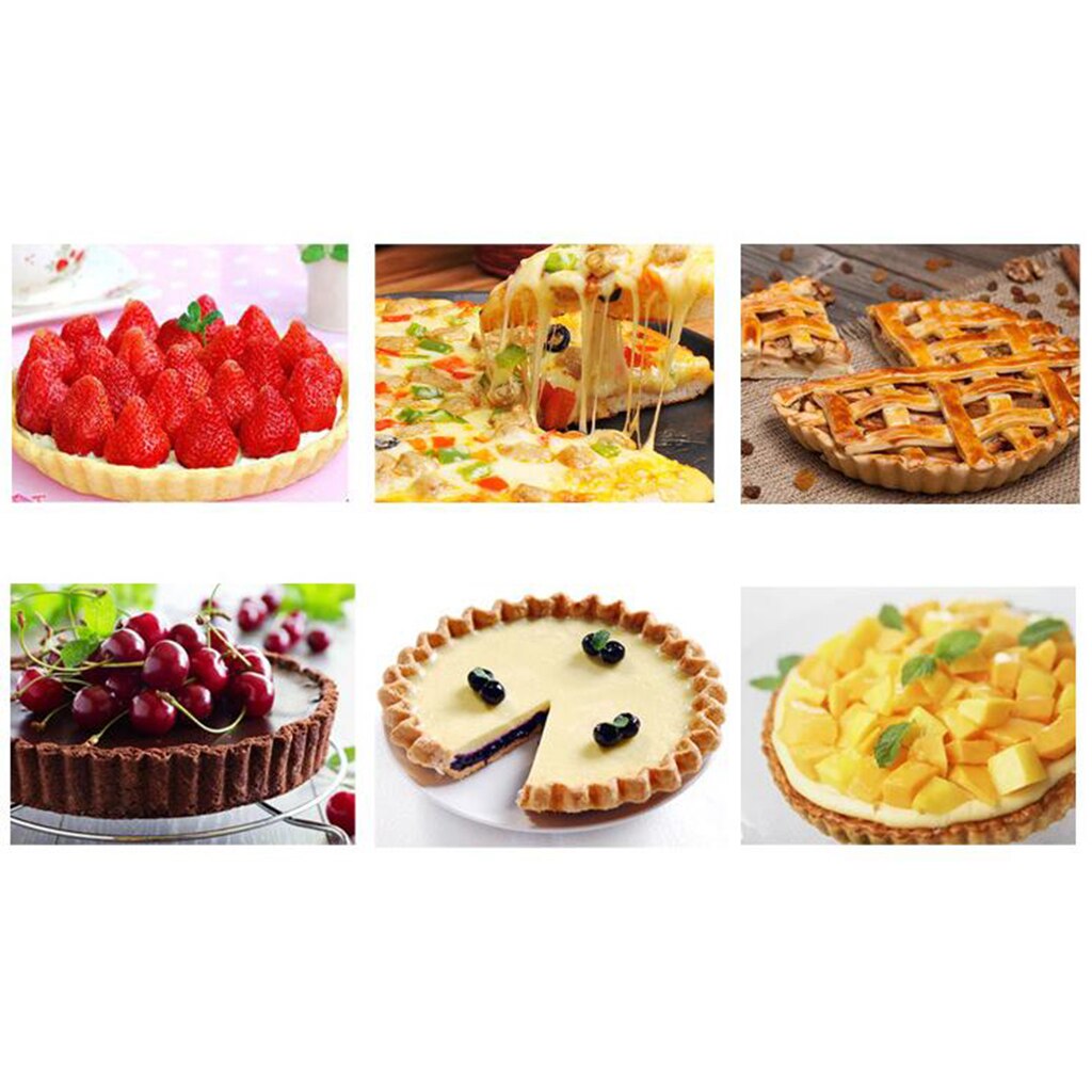 Nonstick Tart Pie Pan, Round Tart Quiche Pan with Removable Base 8inch