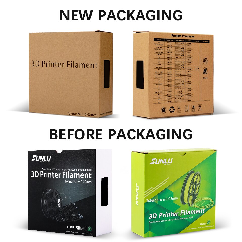 Enotepad 3D printer PLA Filament 1.75mm Tolerance +/-0.02mm SILK Filament 100% no bubble tangle free With Vacuum bag packing
