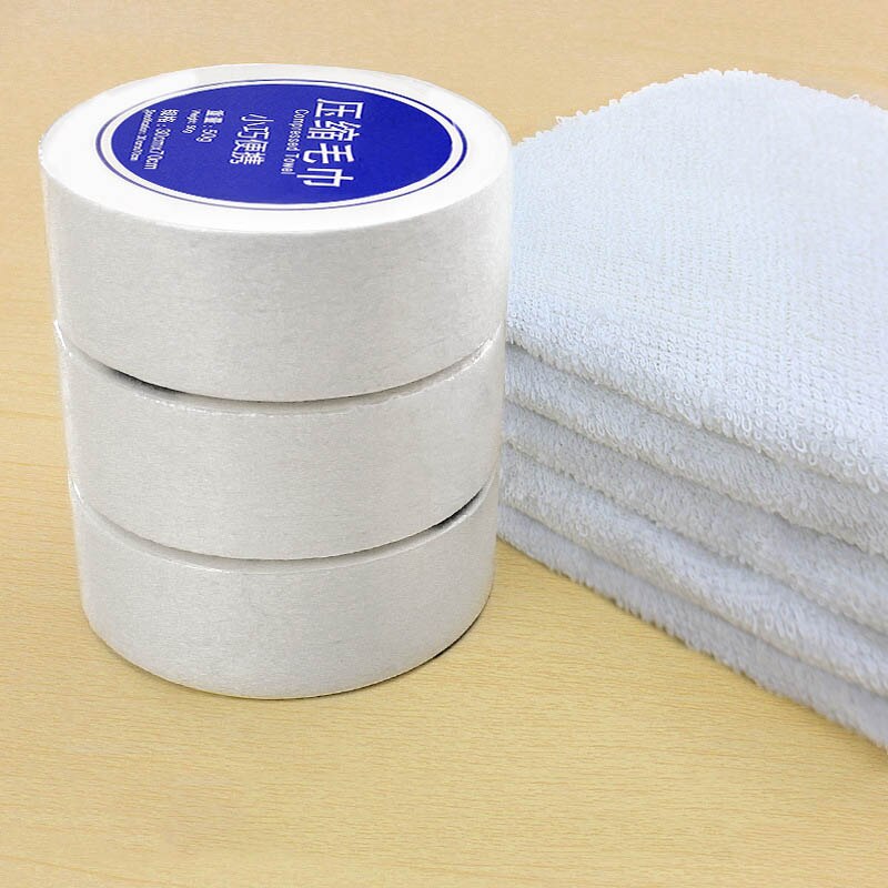 Compressed Towel Face Bath Washcloths Portable Soft For Travel Camping Outdoor AC889