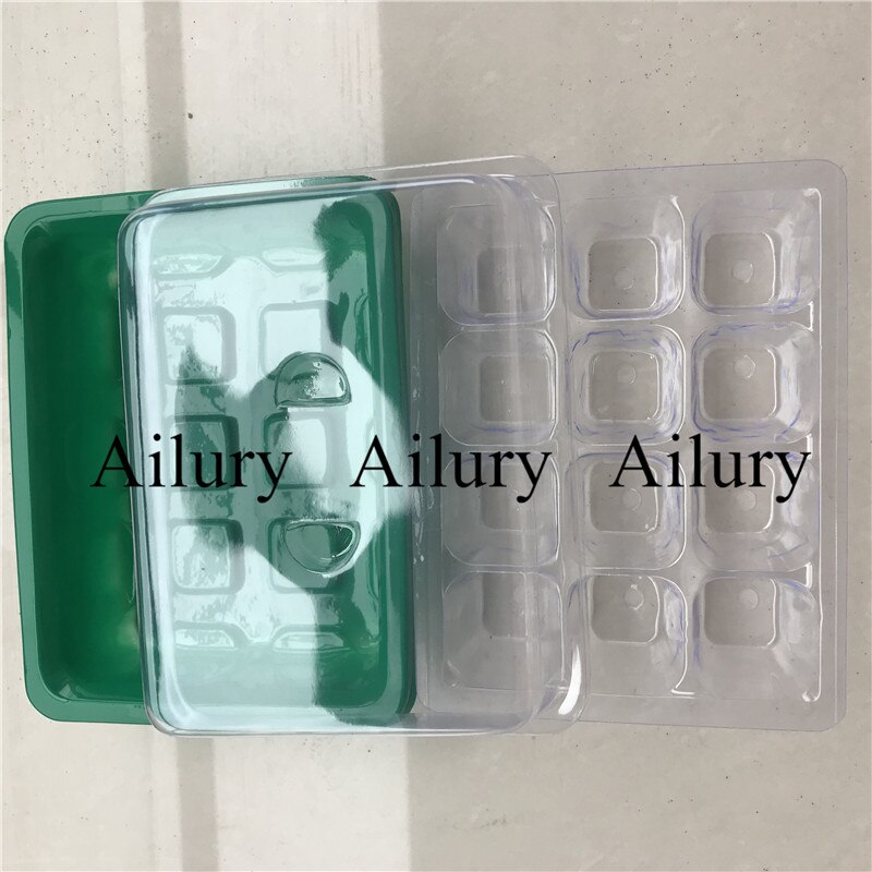 9-hole/12-hole transparent grid nursery box, plastic three-piece nursery box nursery tray, root system visible，garden supply
