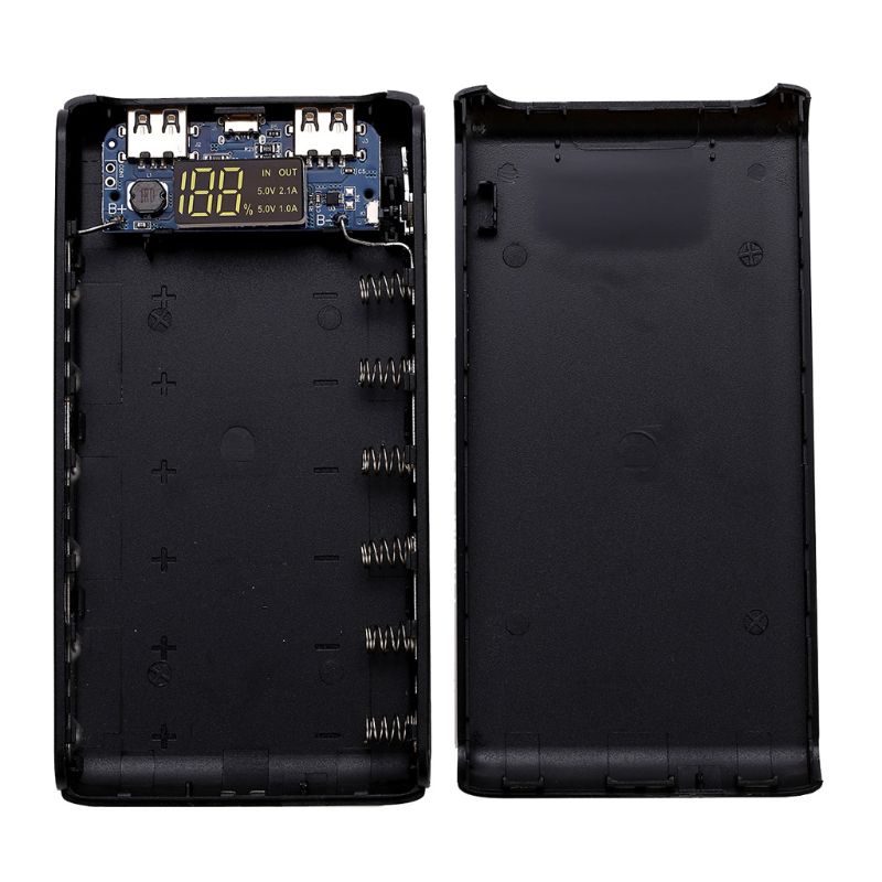 (Keine Batterie) dual USB Ausgang 6x 18650 Batterie DIY Power Bank Box Halter Fall Für Handy Tablet PC
