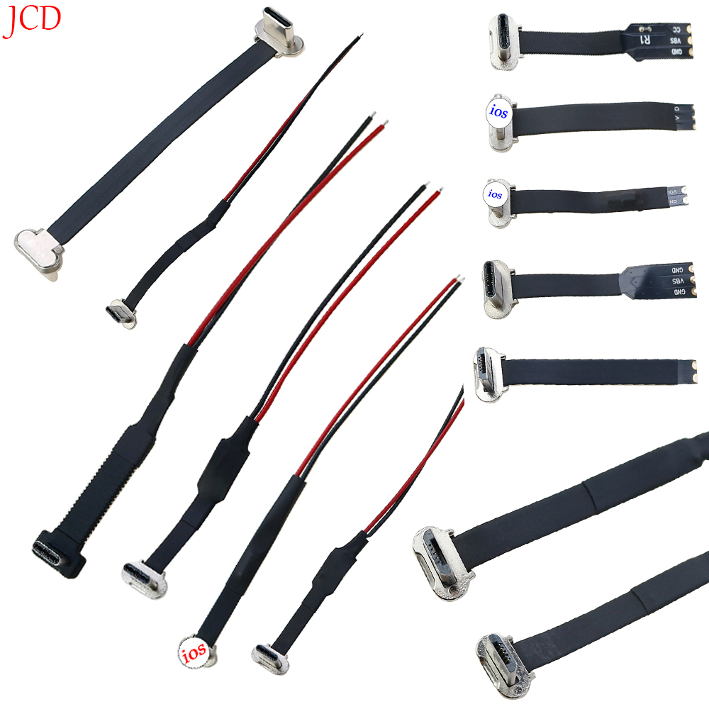 USB C tipo C FPC 2 pines 3 pines con resistencia R1 Cable plano suave Cable de carga macho extensión de Cable de carga de carga rápida para teléfono