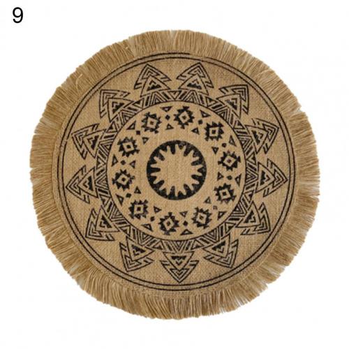 Rotan Trivet Matten Tafel Mat Warmte Isolatie Handgemaakte Katoen Vlas Eettafel Antislip Placemat Hittebestendige Cup Coaster: 9