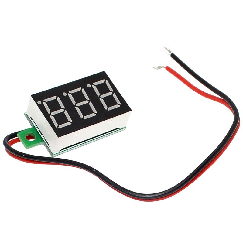 Mini 2/3 ledninger spændingsmåler amperemeter høj nøjagtighed rød / grøn / blå  dc 0v-30v 0.36 "dc spændingsmåler digital voltmeter led display
