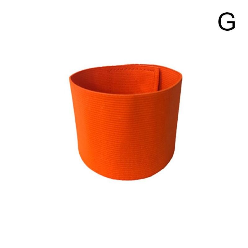 Colorful Anti-off Football Soccer Captain Armband Player Arm Band Adjustable Group Armband: One-size orange
