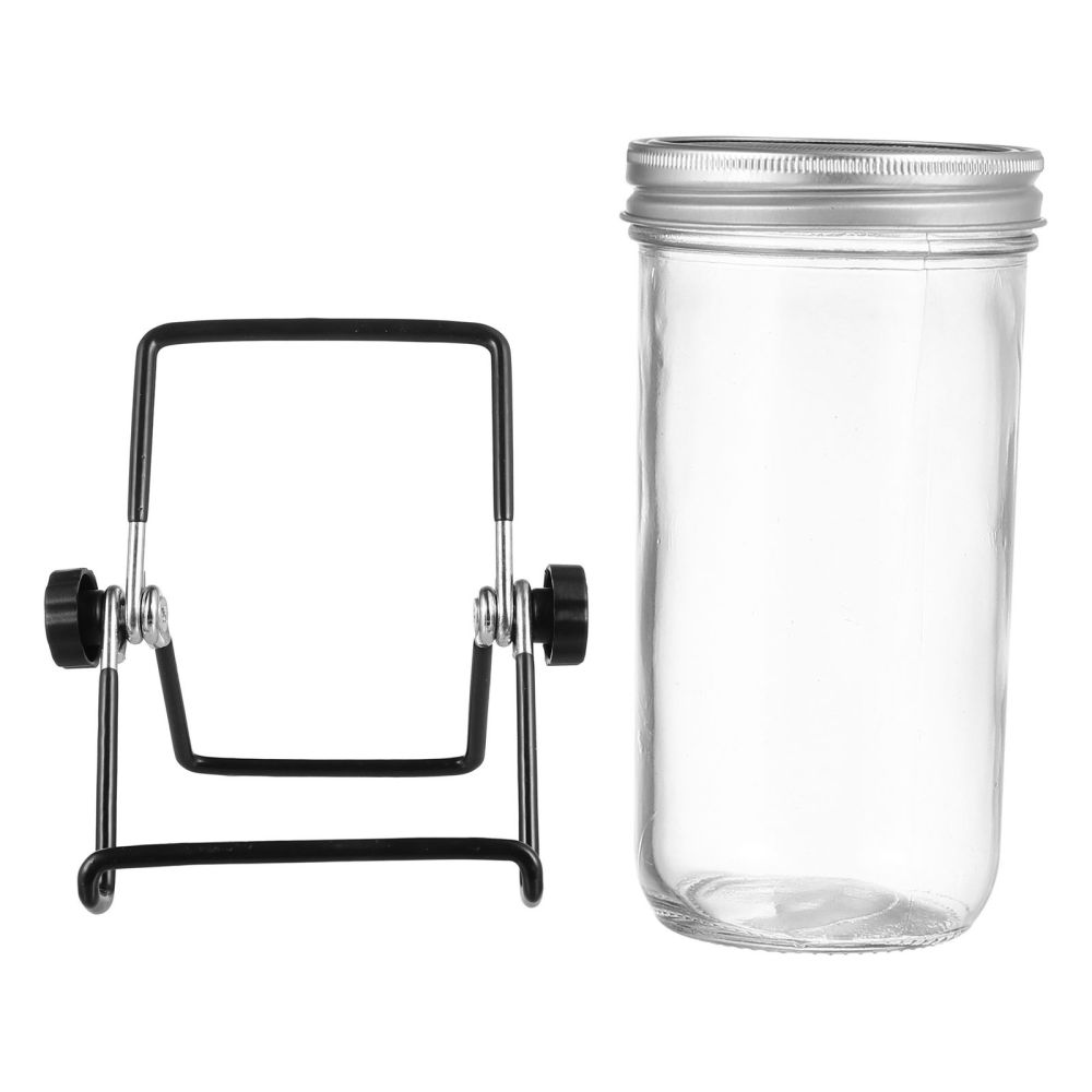 1 Set Sprouting Jar Kit Transparent Glass Sprouting Wide Mouth Planter