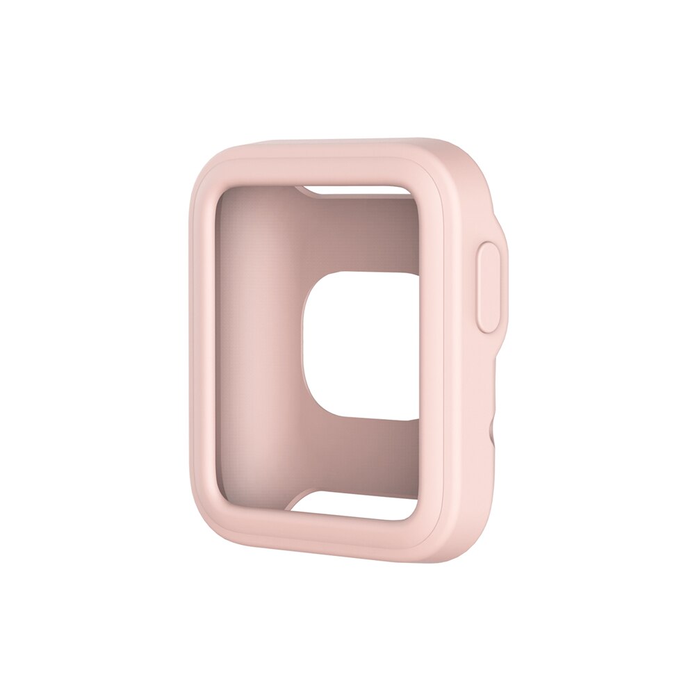 Funda protectora de silicona colorida para Xiaomi Mi Lite Watch / Redmi Smart Watch, carcasa protectora suave antiarañazos de borde completo: pink