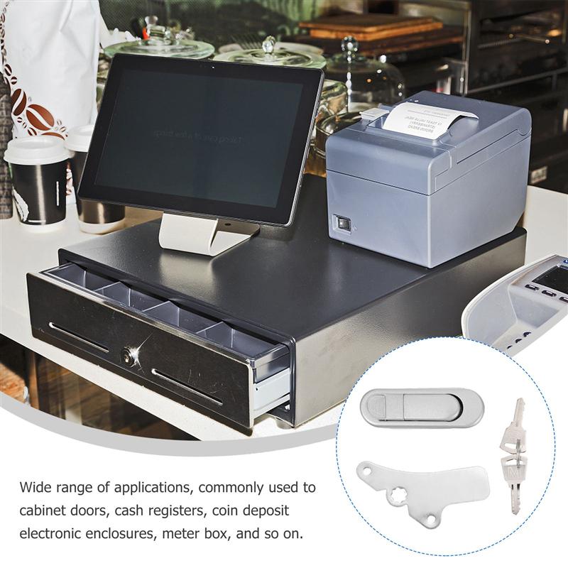 1pc Practical Durable Reusable Lock Flat Lock for Network Cabinet Electricity Box