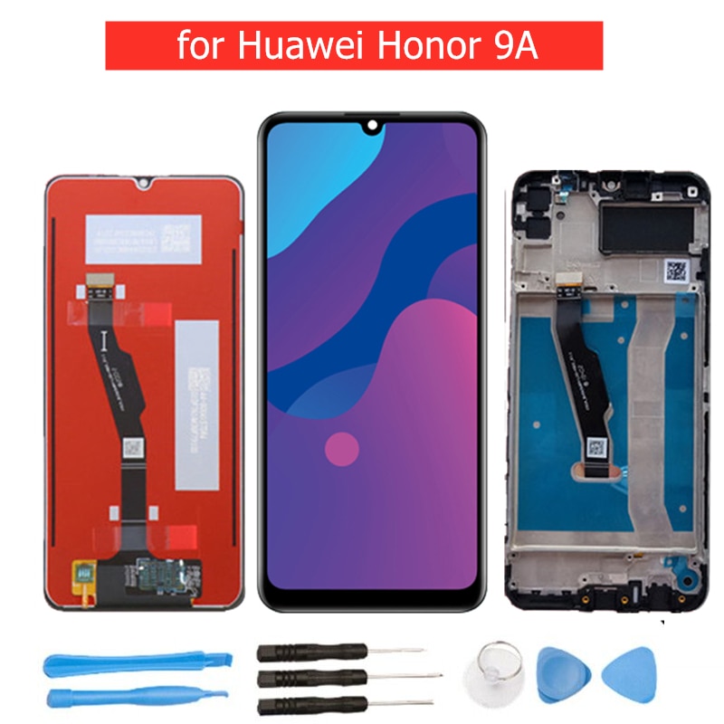 Voor Huawei Honor 9A Lcd Display Met Frame Touch Screen Digitizer Vergadering Lcd Display Touchscreen Reparatie Onderdelen