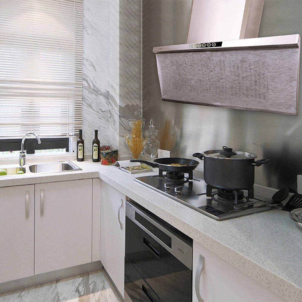Clean Cooking Nonwoven Range Hood Grease Filter Kitchen Supplies Pollution Filter Mesh Range Hood Filter Paper Oil Filter Paper