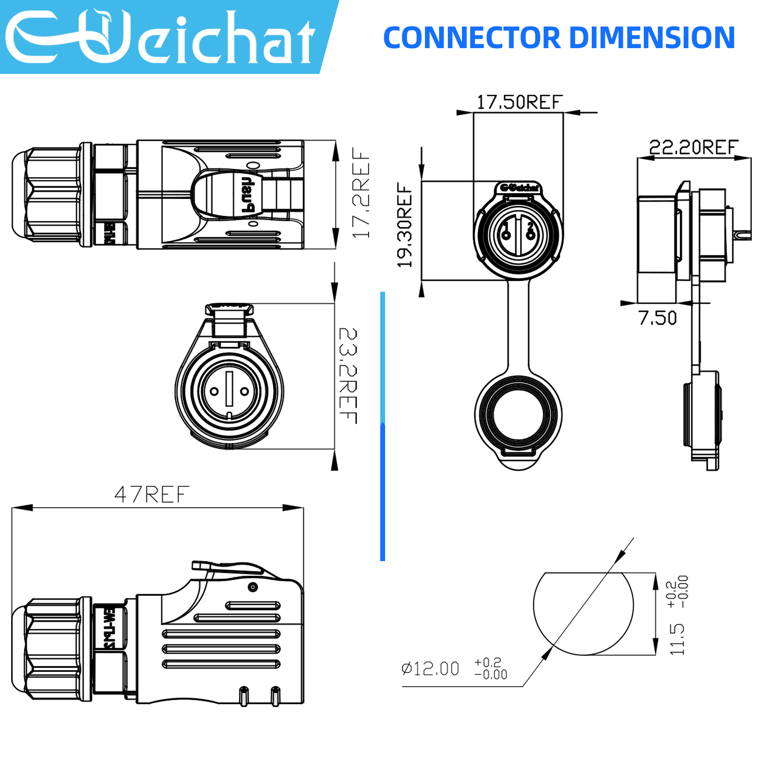 LP12 Waterproof Connector IP68 Industrial Circular Aviation Electrical Connector PBT Shell M12 2-8 Pin Thread Socket